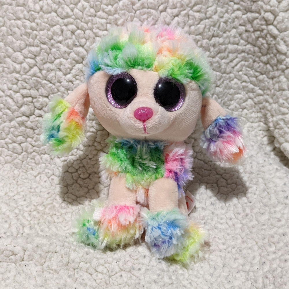 💚3/$15 Rainbow the Poodle - Beanie Boos